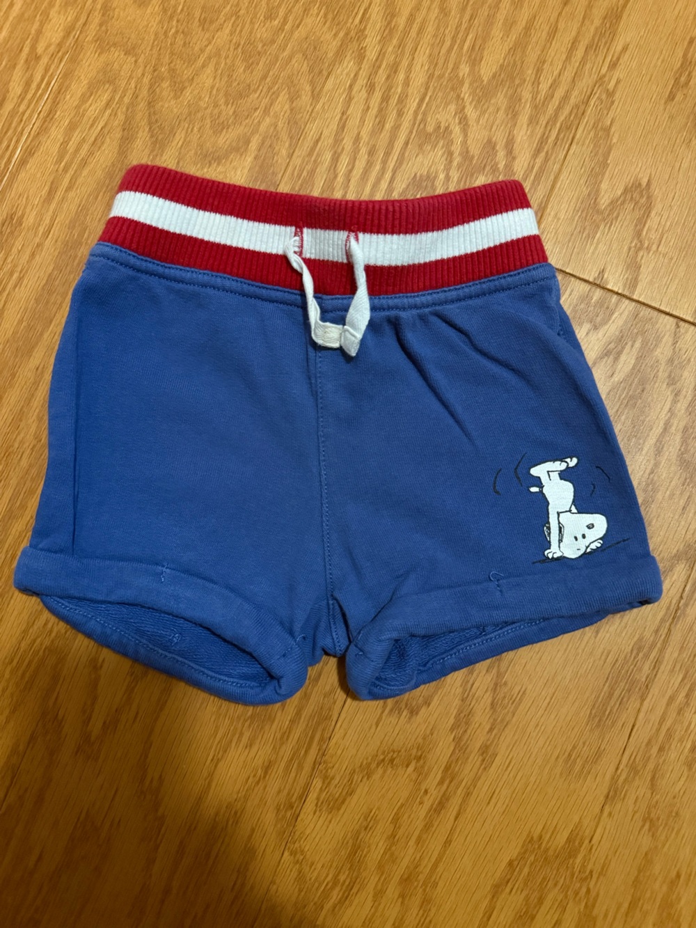 Hanna Andersson Blue Knit Shorts with Snoopy